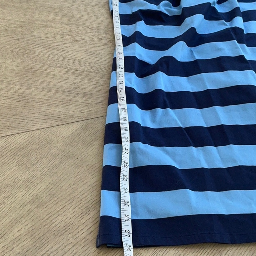 Sail to Sable Navy and Light Blue Striped Sleeveless Dress - Picture 4 of 10